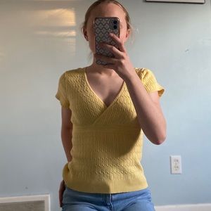Yellow Knitted Top